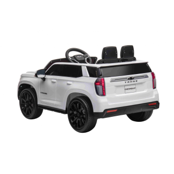 Chevrolet Tahoe Elektryczne Autko dla dzieci Biały + Pilot + EVA + Radio MP3 + LED